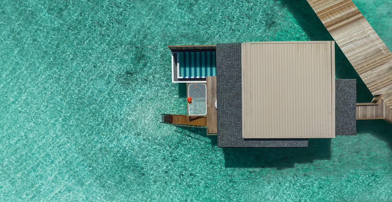 Overwater Pool Villa Aerial